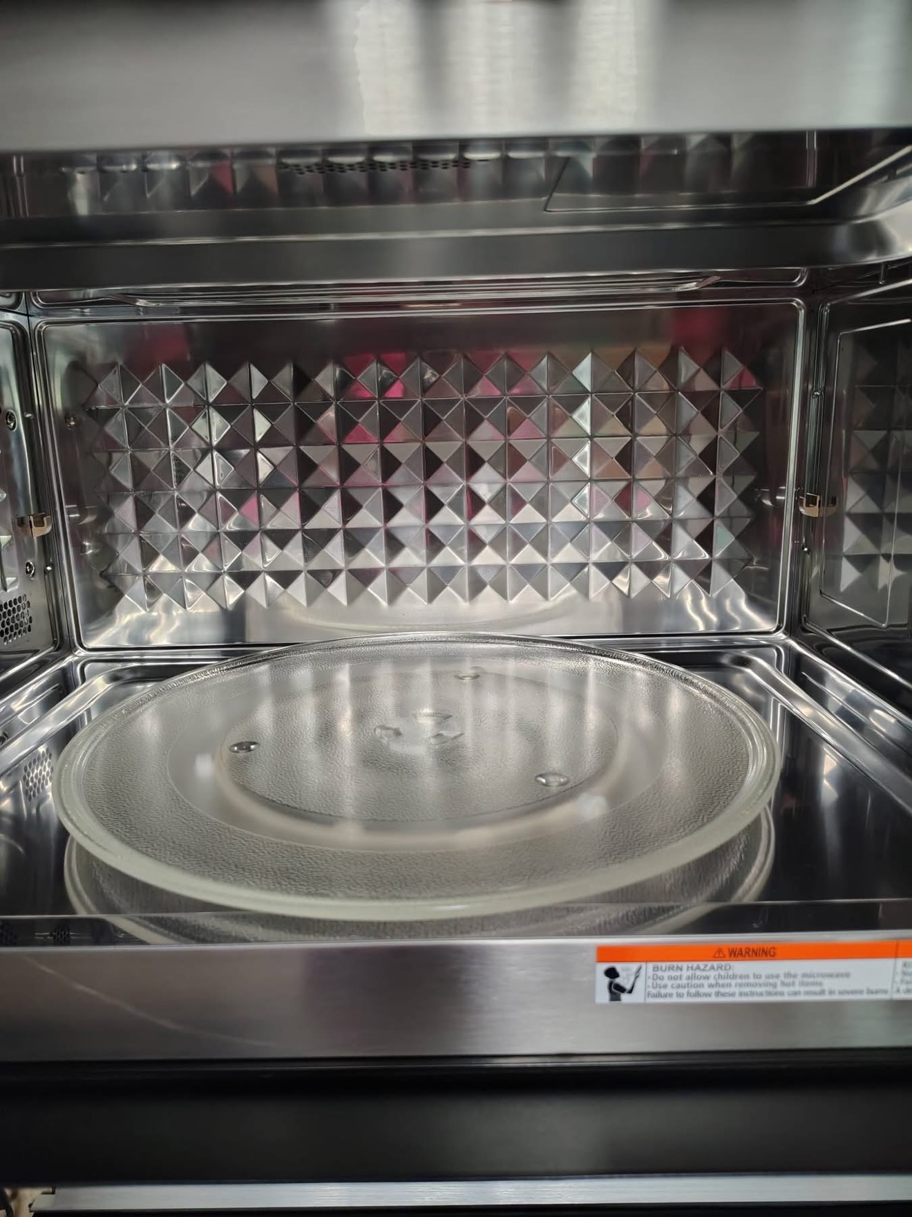 Sparkling clean microwave interior